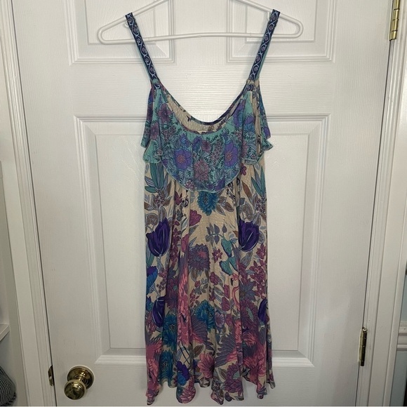 SPELL & The Gypsy Siren Song Mermaid Floral Print Mini Dress Small - Picture 5 of 11
